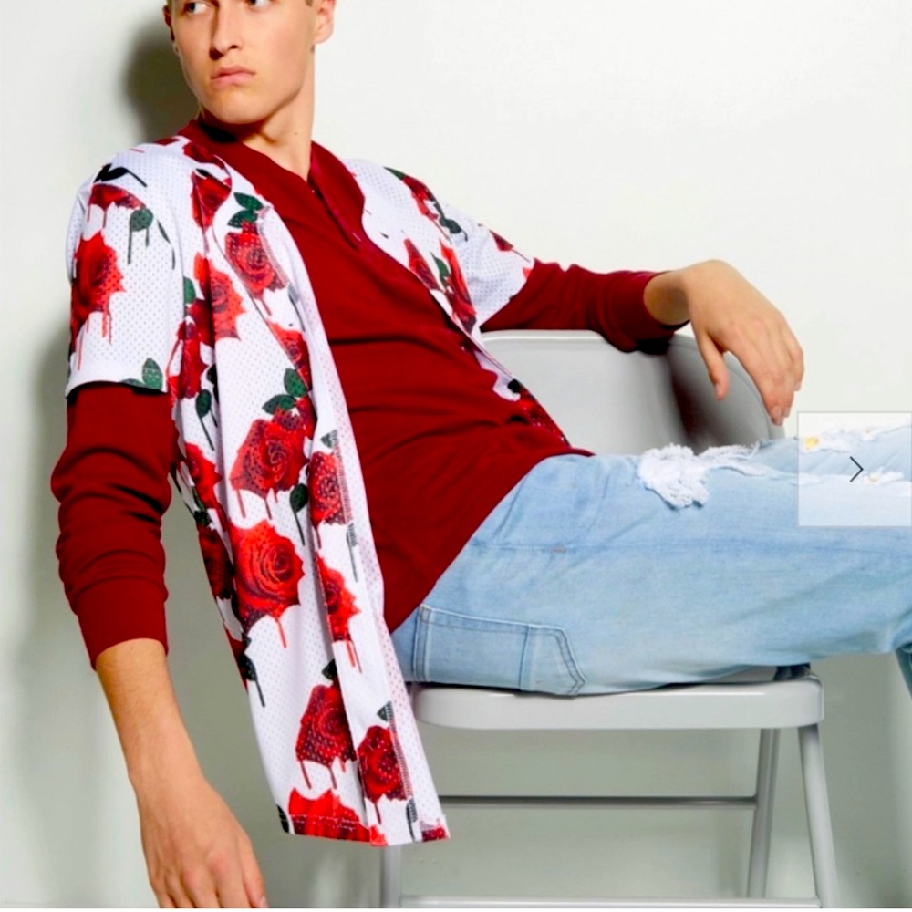 Rue 21 Drippy Rose Baseball Jersey